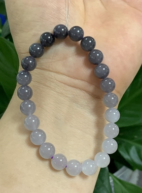 如意玉都-和田玉冰烟紫渐变手串手链