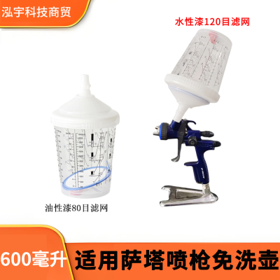适用萨塔喷枪免洗壶杯盖滤网