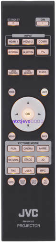 代用胜利JVC投影仪DLA-RS56U RS66U X75R X95R遥控器旺RM-MH18G