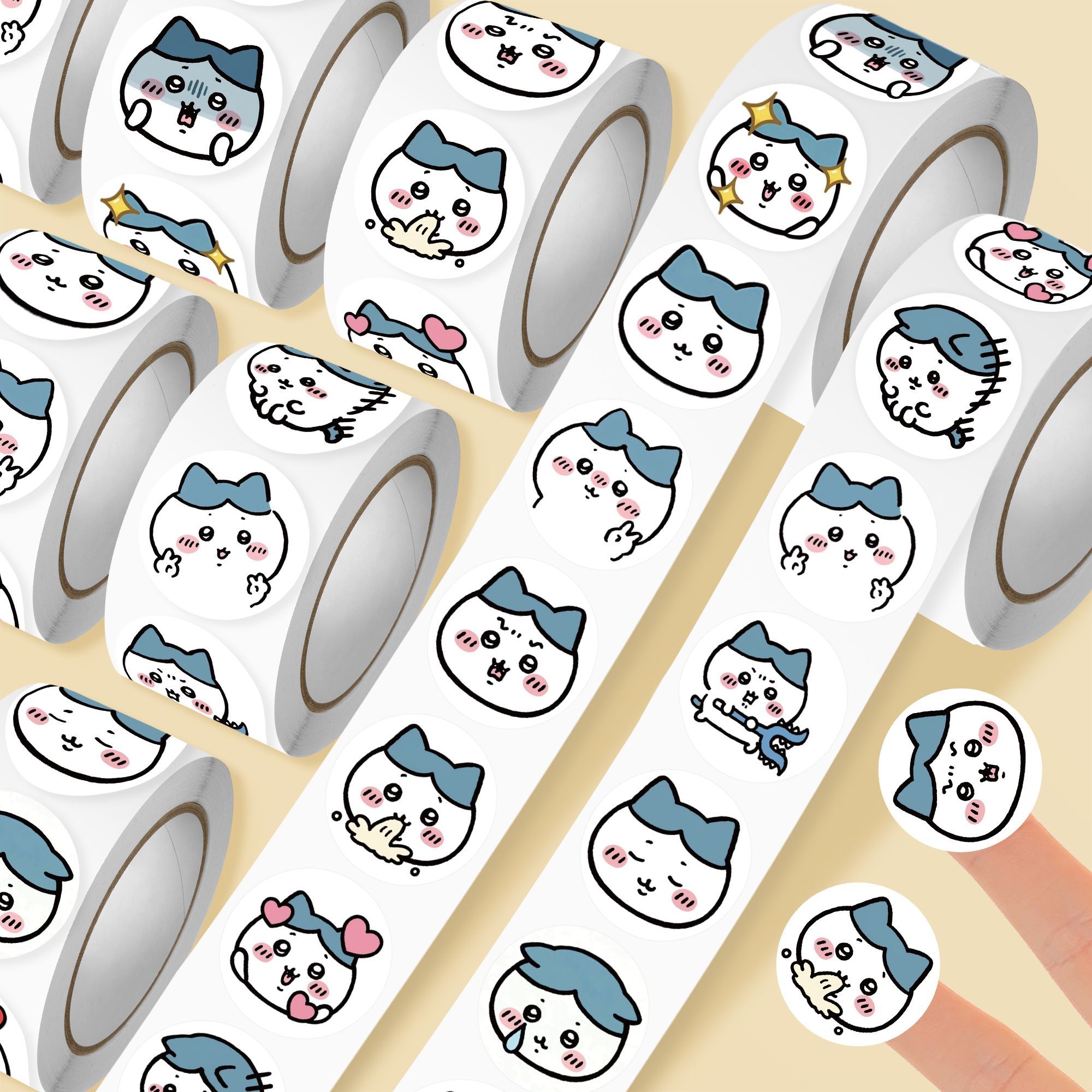 2000贴新款小八大头贴卷卷贴纸吉伊卡哇可爱卡通chiikawa周边贴画