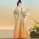 提花法门寺披衫 唐伊坊汉服 橙黄橘绿 唐风改良齐胸破裙日常通勤