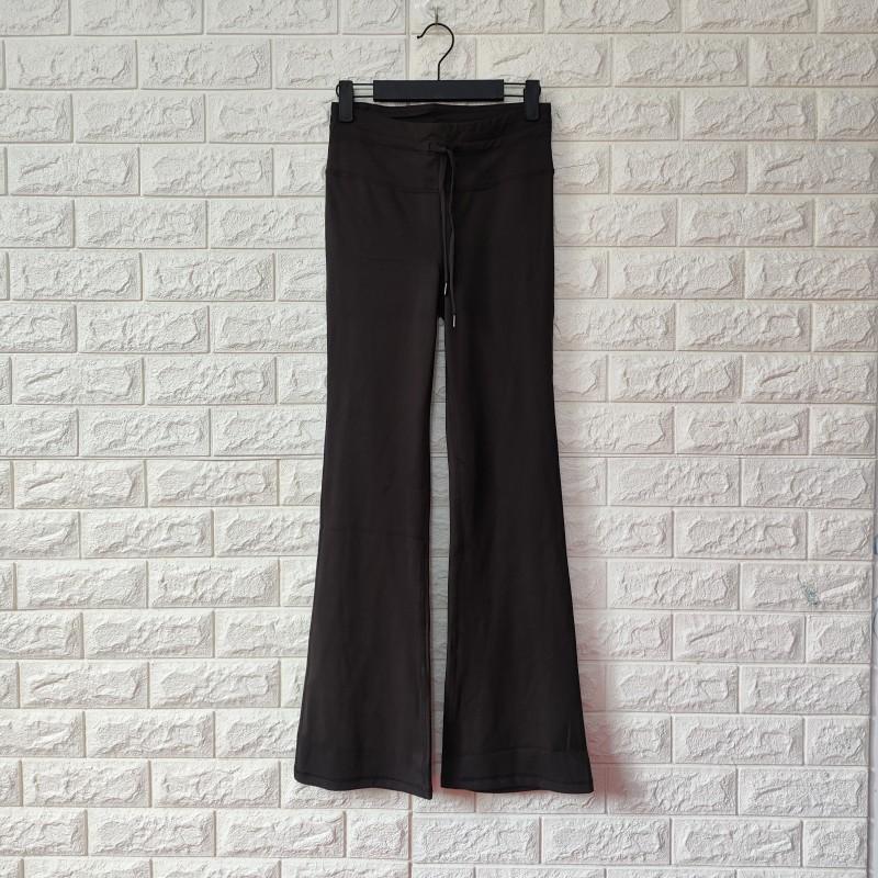 健身裤瑜伽裤微喇裤弹力磨毛速干抽绳高腰软糯春秋季长裤