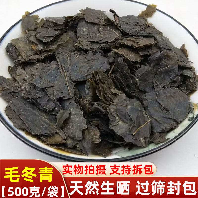 中药材毛冬青 天然纯 云南毛冬青茶 毛冬青叶 苦丁茶新鲜干货500g