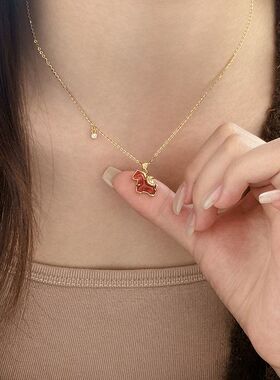 S925纯银马上有福有钱小马项链