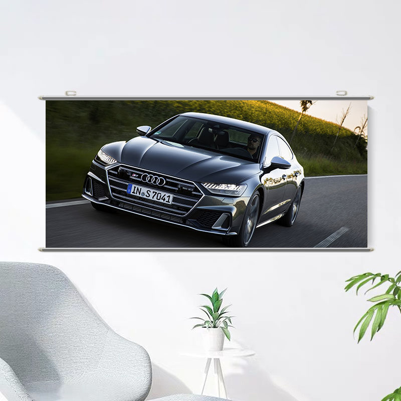 Audi A7汽车高清海报壁纸背胶自粘墙贴学生宿舍卧室卷轴挂画