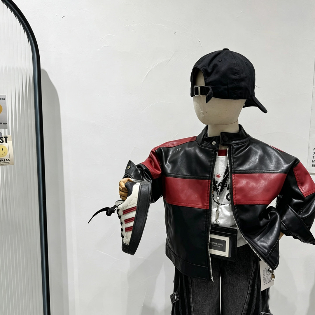 秋季新款刺绣贴标皮衣棒球服外套