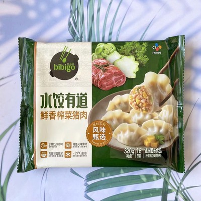 希杰水饺有道鲜香榨菜猪肉水饺蒸煮煎炸速食冷冻320g16只袋装