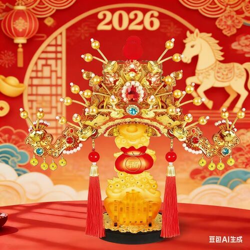 IRON STAR国风招财冠立体拼图成人金属玩具中级难度