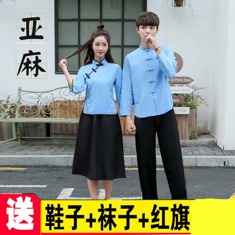 班服母女功夫扇气质五件套黑色走秀民国时期女装复古中式中长款|ruв категории Женская одежда, костюм/национальная одежда/театр костюм, национальная одежда/этап погрузки - от Buy2taobao.com для оказания профессиональной услуги покупки агента Taobao