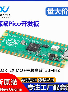 树莓派Pico开发板raspberrypiPICO双核RP2040支持MciroPython