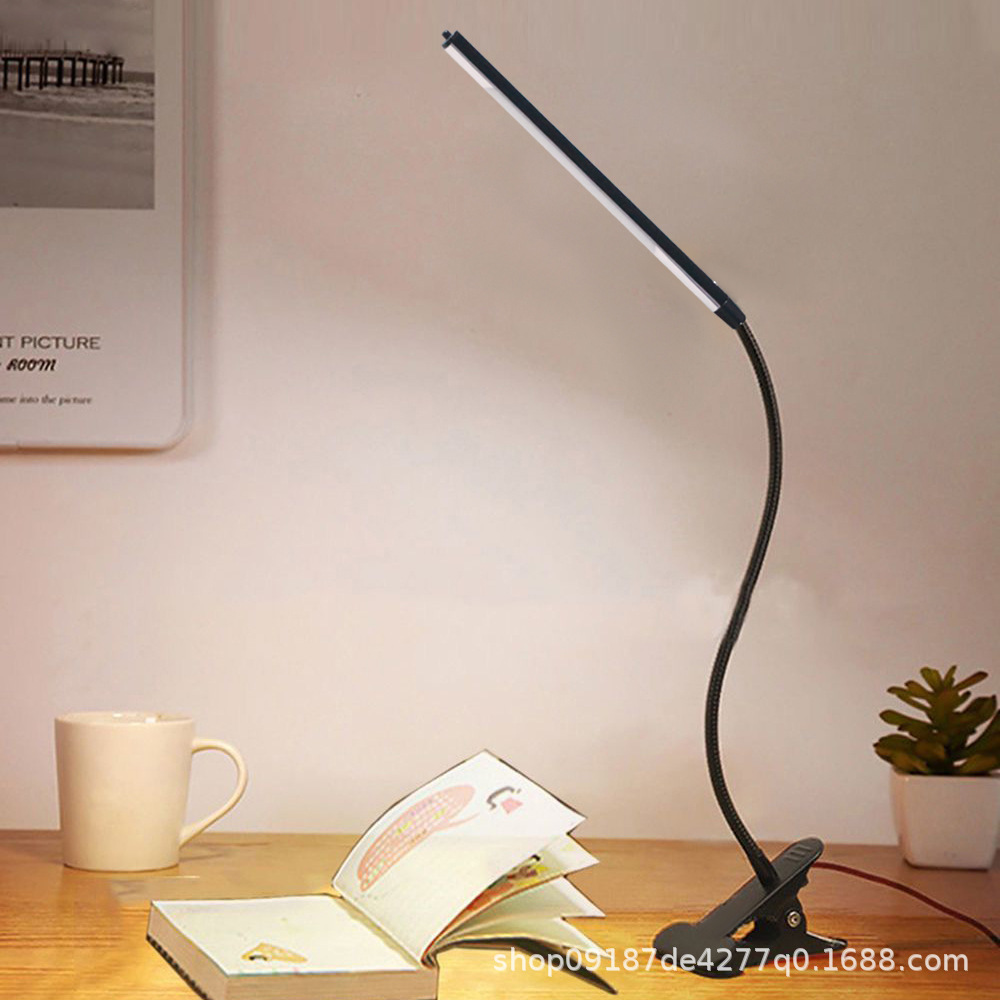 跨境护眼led学习夹子台灯学生阅读补光灯usb迷你书夹灯纹绣冷光