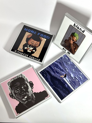 恶搞音乐专辑像素画nfc音乐摆台周杰伦陶喆drake潮流生日礼物