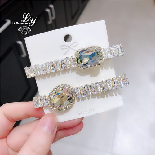 轻奢超闪网红女生高级感水晶发夹