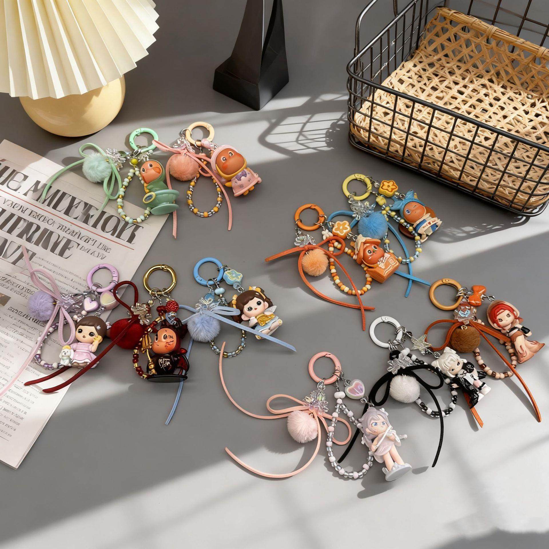 星星人大表姐ins风钥匙扣创意毛球挂件个性潮流钥匙链包挂件红书,服饰配件/皮带/帽子/围巾,钥匙扣,淘宝优惠券,粉丝福利购,淘宝优惠卷