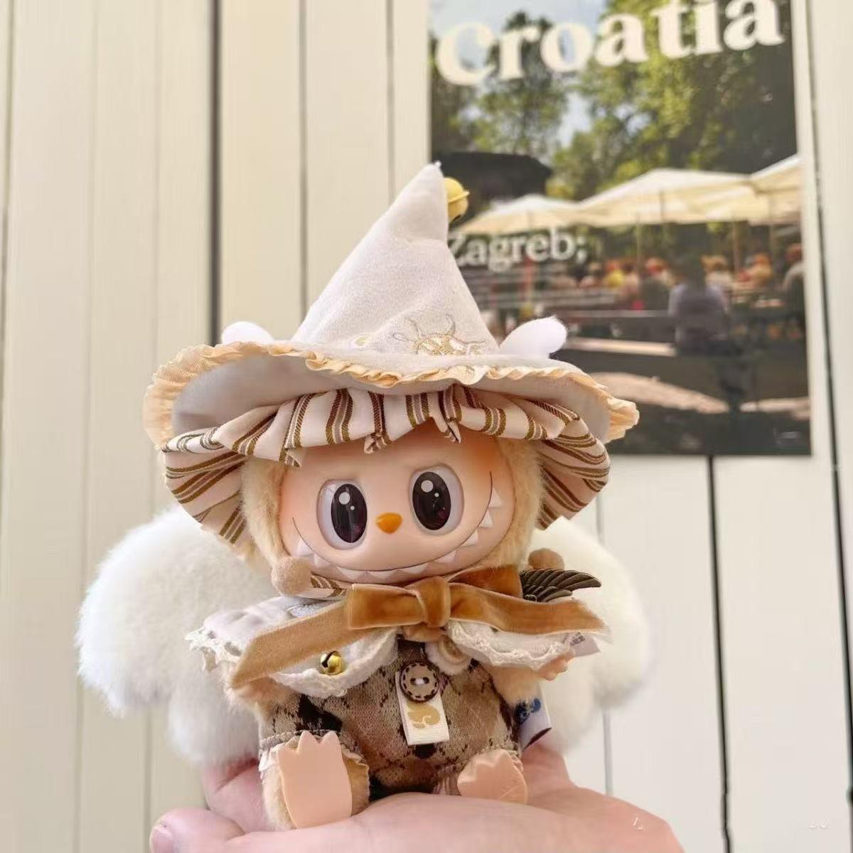 拉布布三代娃衣魔法协会labubu一二代17cm娃衣魔法师换装着替娃衣