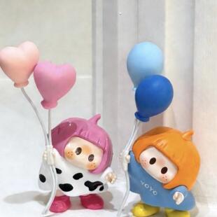 高颜值右右酱手持配件道具彩色立体迷你气球配件微缩配件娃娃装饰