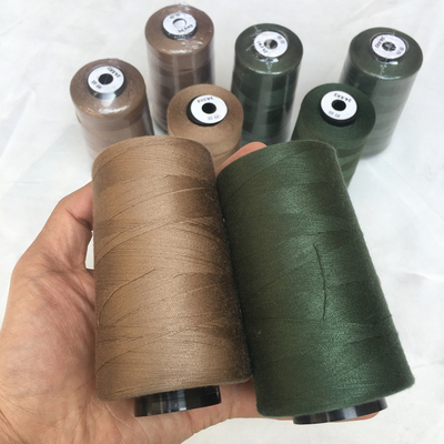 原品高档包芯线24.6*2缝纫机线深绿缝纫机线土荒色