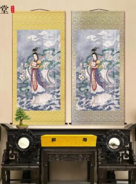 洛神图洛水女神画像中式神话仙女神像画复古仕女美女装饰卷轴挂画
