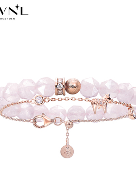 AWNL北欧M陨石达拉木马粉晶手链女款送女友小众礼物送礼