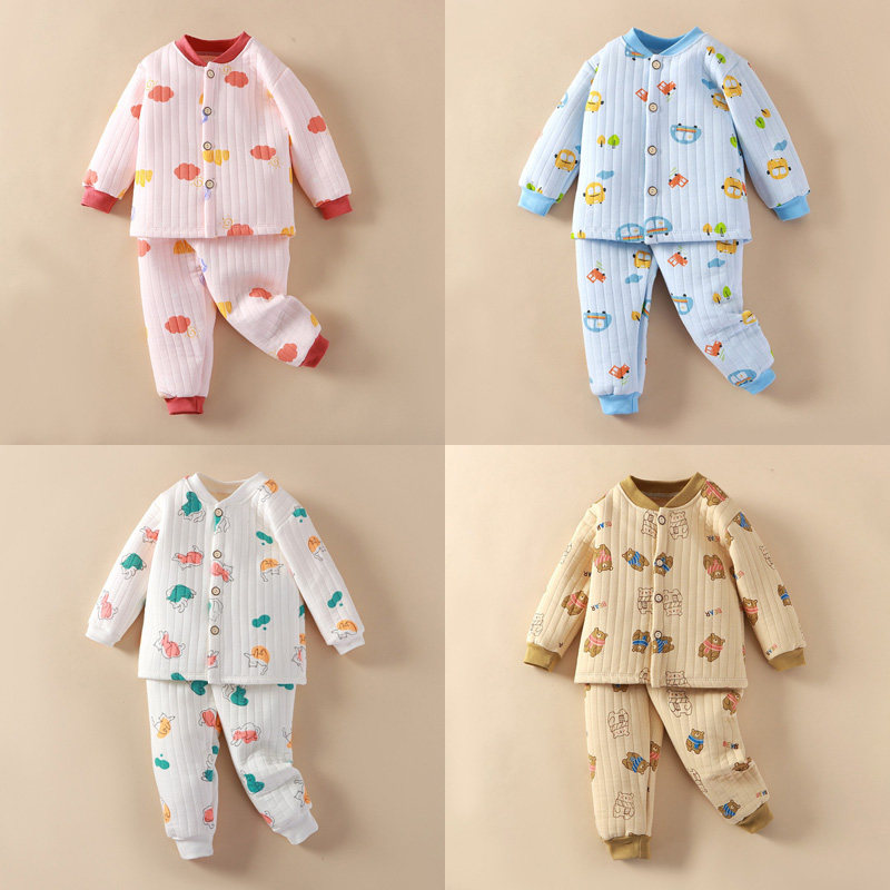 婴儿加厚套装高腰护肚男女宝宝春秋冬季分体睡衣秋裤纯棉内衣套装,童装/婴儿装/亲子装,套装,淘宝优惠券,粉丝福利购,淘宝优惠卷