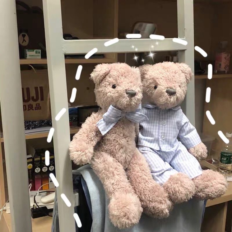 北歐風穿睡衣的泰迪熊公仔抱抱熊毛絨玩具安撫娃娃送女友生日禮物在類目 玩具/童車/益智/積木/模型, 毛絨布藝類玩具中 - 來自Buy2taobao.com提供專業的淘寶代購服務