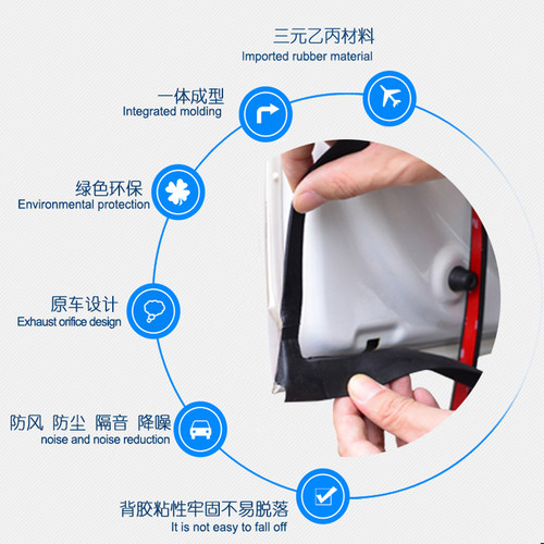 传祺GS4PLUS新能源GS8/3/GA6/8/M6汽车门缝隔音防尘加改装密封条