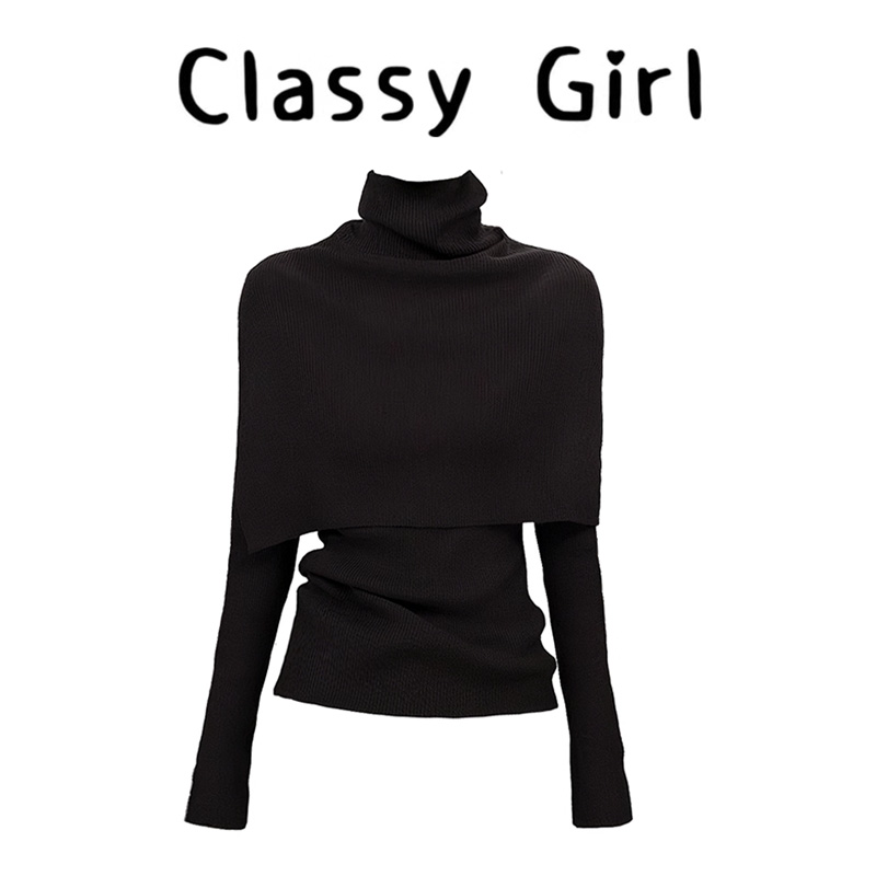 秋冬法式高领高级感显瘦毛衣上衣