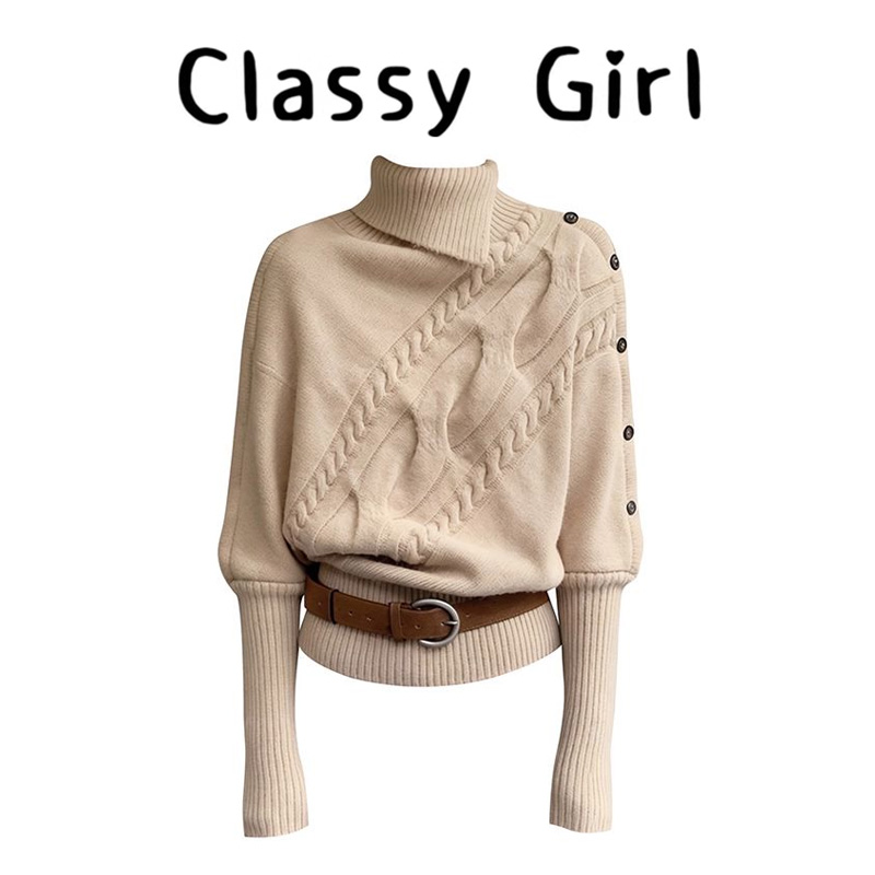 秋冬韩系高级感显瘦针织衫毛衣