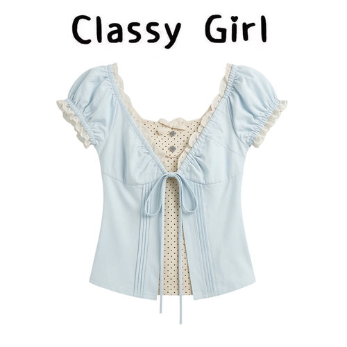 夏季学院风薄款衬衫修身显瘦上衣