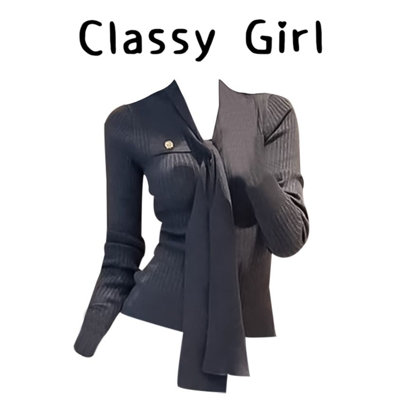 秋冬设计感巨好看减龄针织衫上衣