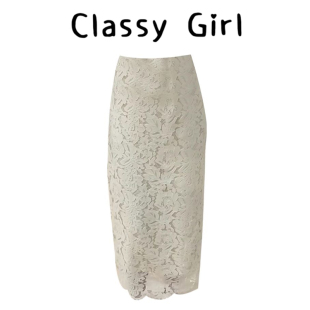 超好看白色蕾丝a字半身裙子女2026春季 miu里miu气包臀长裙 新款