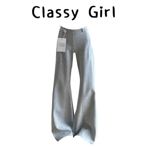 秋冬阔腿加绒小个子加厚休闲裤