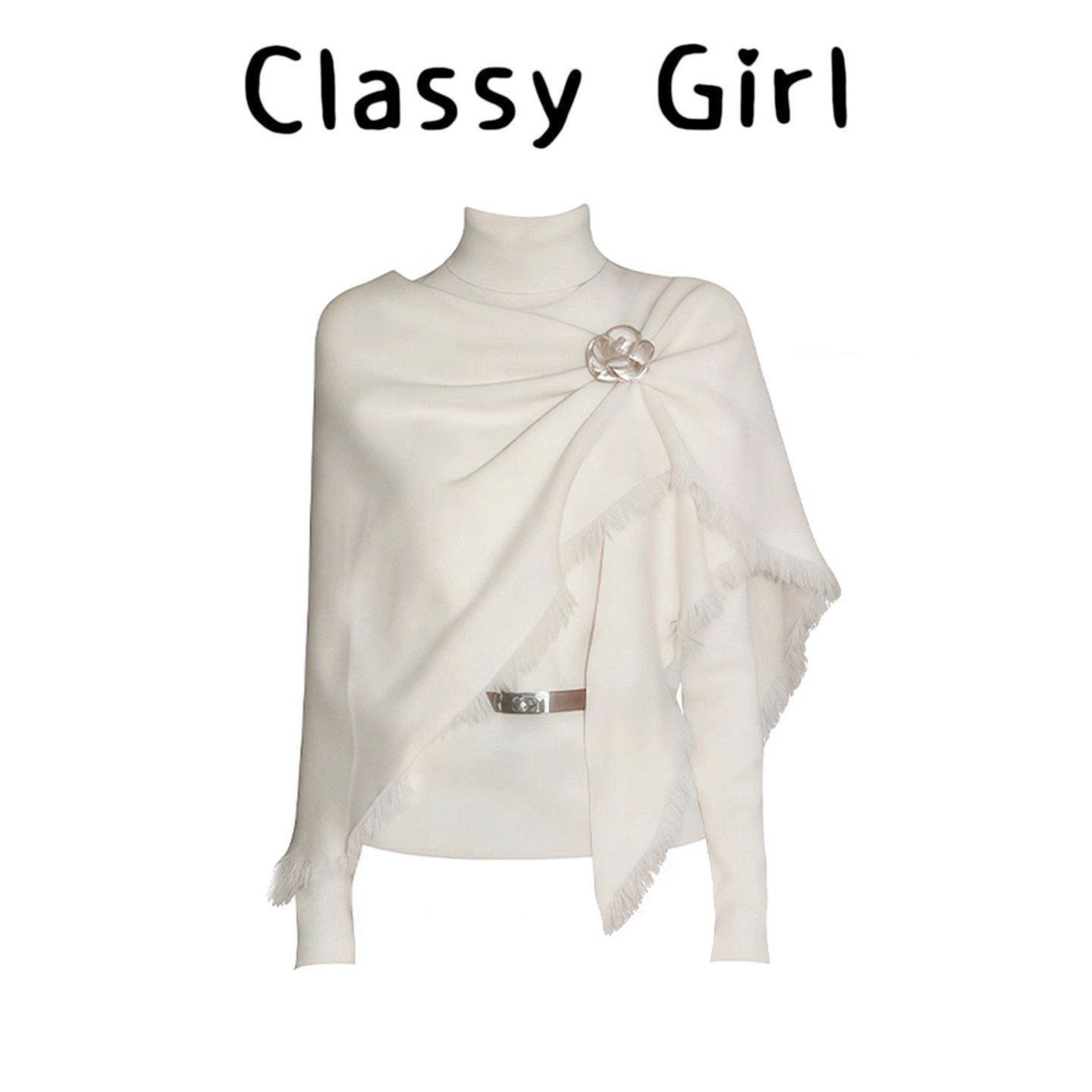 秋冬千金风通勤设计感针织两件套