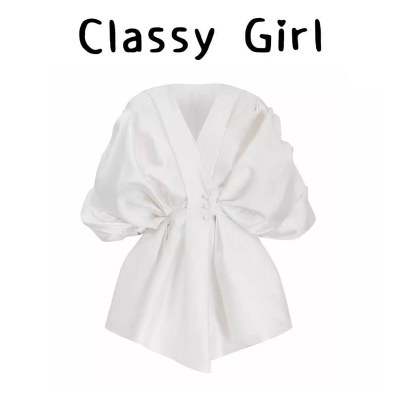 秋冬韩系气质显瘦收腰衬衫上衣