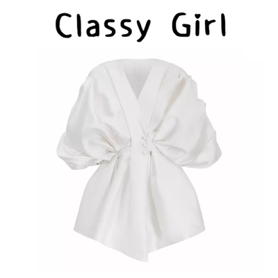 秋冬韩系气质显瘦收腰衬衫上衣