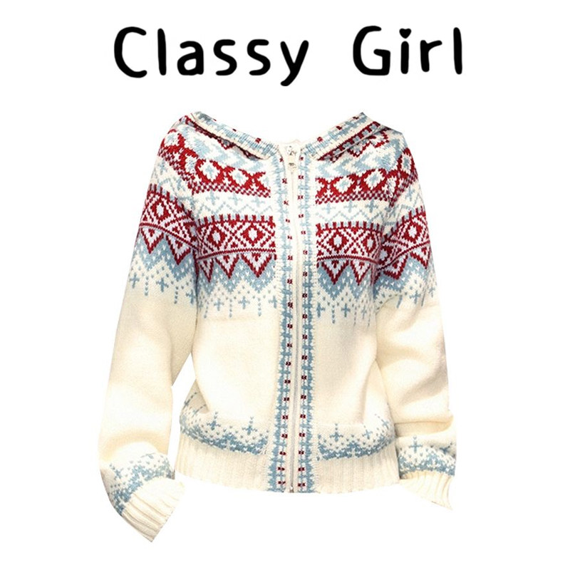 秋冬圣诞穿搭宽松加厚针织衫毛衣