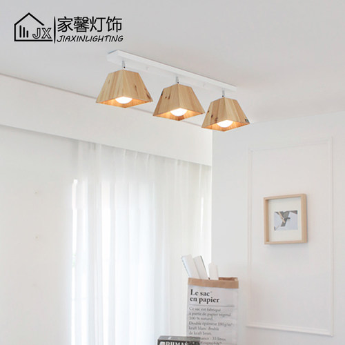 实木餐厅e27吸顶灯卡萝顶舞北欧