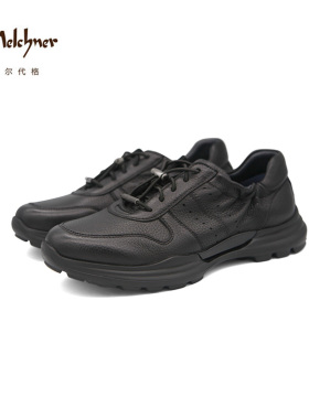 梅尔代格Melchner商务休闲鹿皮一脚蹬套脚运动鞋126ALC08A