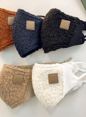 冬季泰迪卷绒加厚保暖口罩3D立体轻奢高颜值防风防寒蓄热骑行滑雪