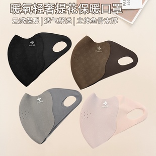 2025新款 秋冬保暖口罩轻奢气质高颜值护眼角加绒防风防寒护脸面罩