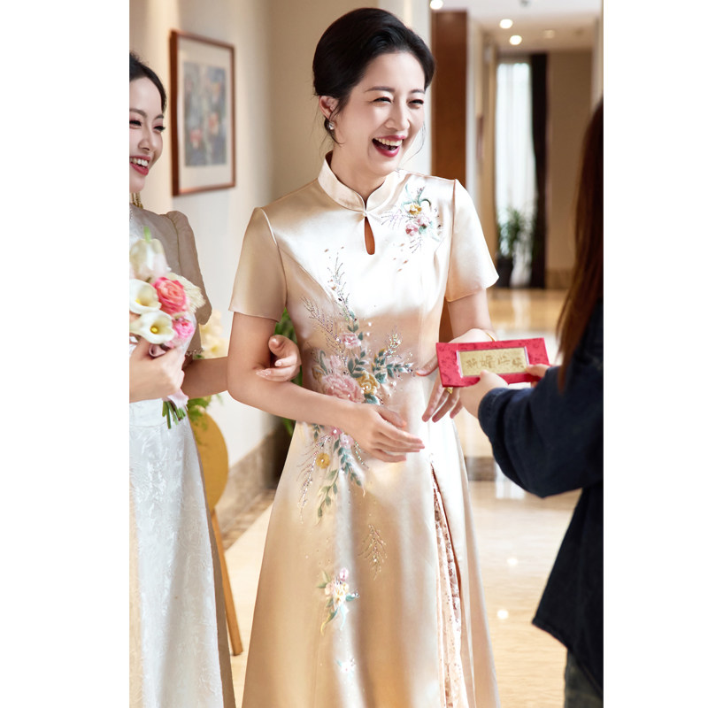 新中式喜婆婆婚宴装2026新款旗袍