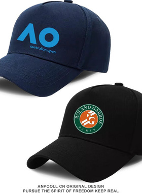 定制澳网法网温网美网球公开赛训练帽网球俱乐部防晒遮阳棒球帽