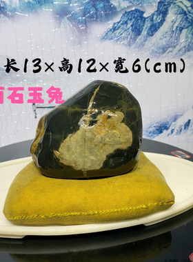10.长江天然青画面石原石奇石收藏客厅茶室展示摆件博古架