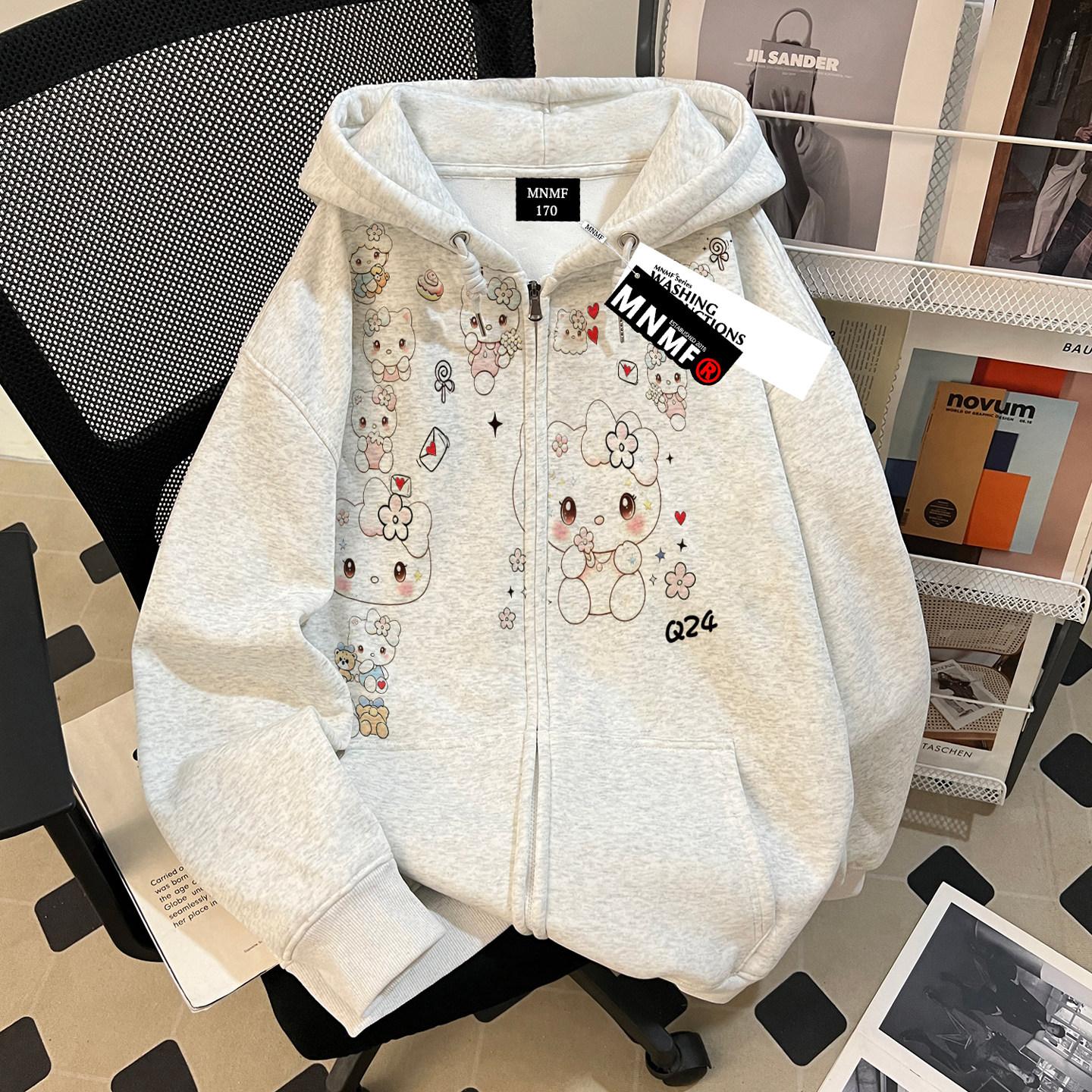 女童春秋季新款连帽卫衣