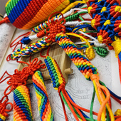 金刚结车挂饰品装 饰西藏五彩线绳手工编织吉祥平安结包包汽车挂件