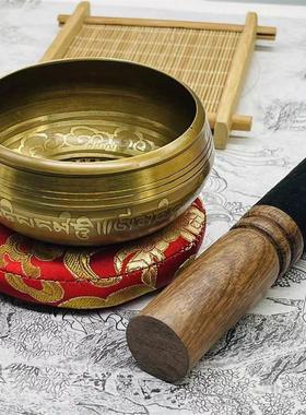 尼泊尔手工西藏颂钵转棒佛音碗