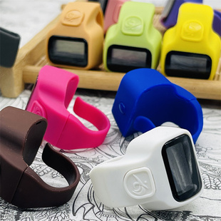 电子计数器手指环5个一份手按数显夜光大屏显念数点数器工具戒指