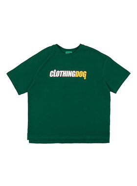 247ClothingDog24春夏新品男女同款宽松短袖字母印花圆领休闲T恤