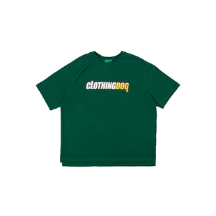 247ClothingDog24春夏新品男女同款宽松短袖字母印花圆领休闲T恤