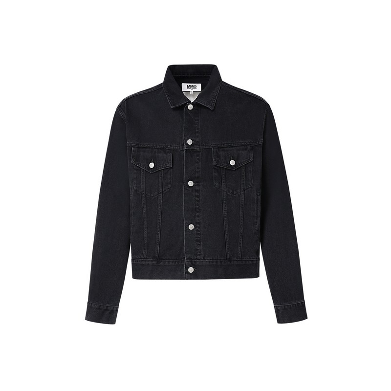 mm6 maison margiela23年春夏新品男士短款系扣棉质牛仔外套上衣